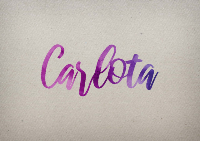 Free photo of Carlota Watercolor Name DP