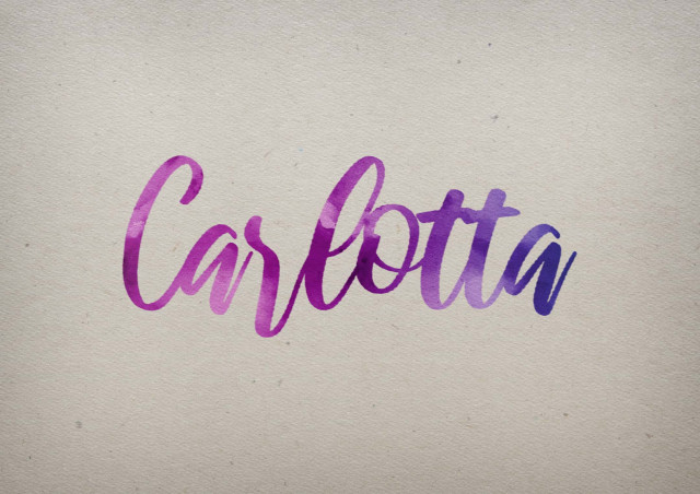 Free photo of Carlotta Watercolor Name DP