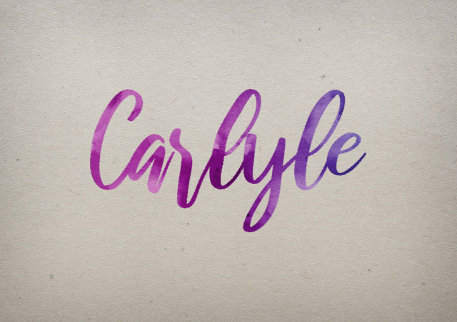 Free photo of Carlyle Watercolor Name DP
