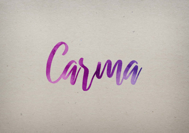 Free photo of Carma Watercolor Name DP