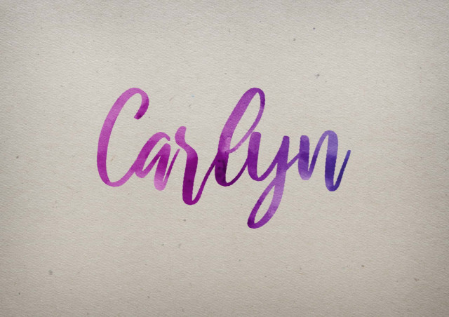 Free photo of Carlyn Watercolor Name DP