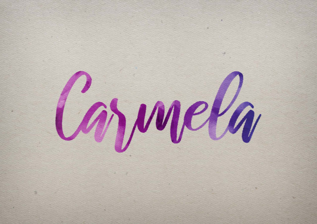 Free photo of Carmela Watercolor Name DP