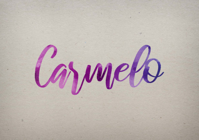 Free photo of Carmelo Watercolor Name DP