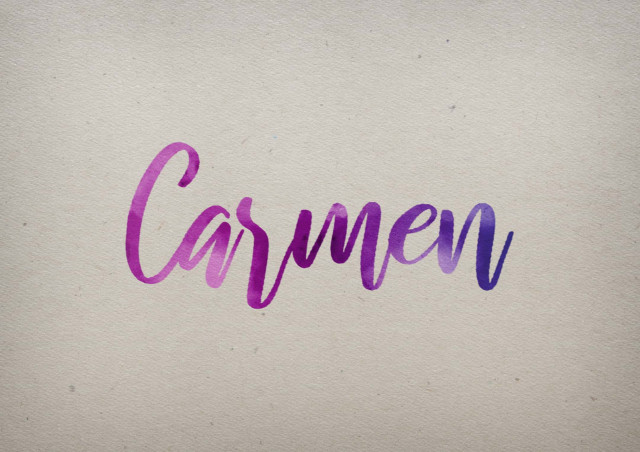 Free photo of Carmen Watercolor Name DP