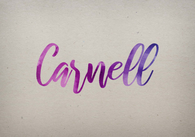 Free photo of Carnell Watercolor Name DP