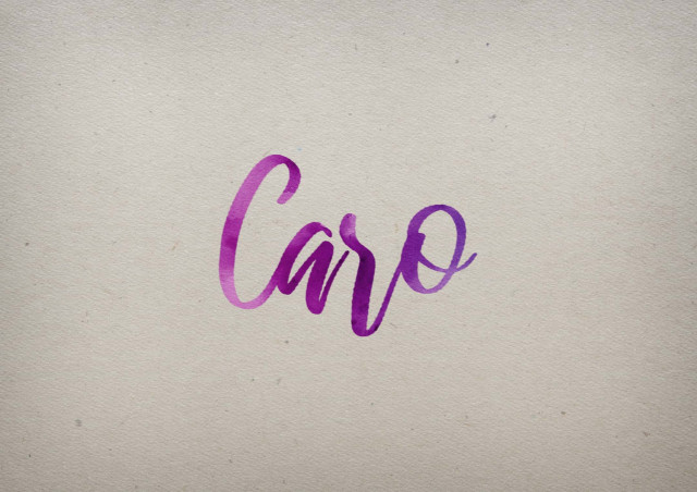 Free photo of Caro Watercolor Name DP