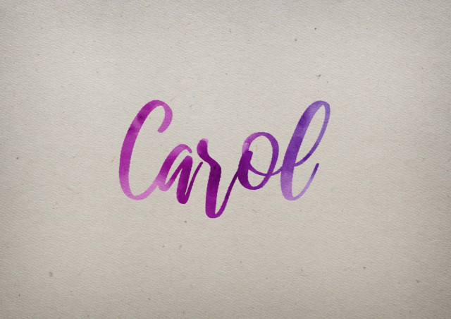 Free photo of Carol Watercolor Name DP