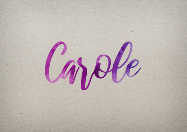 Free photo of Carole Watercolor Name DP