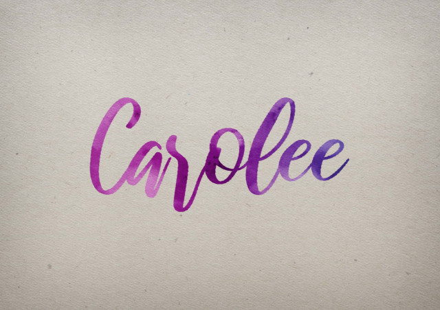 Free photo of Carolee Watercolor Name DP