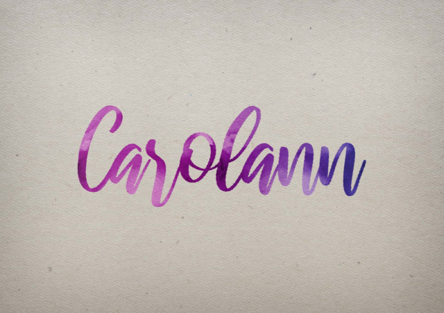 Free photo of Carolann Watercolor Name DP