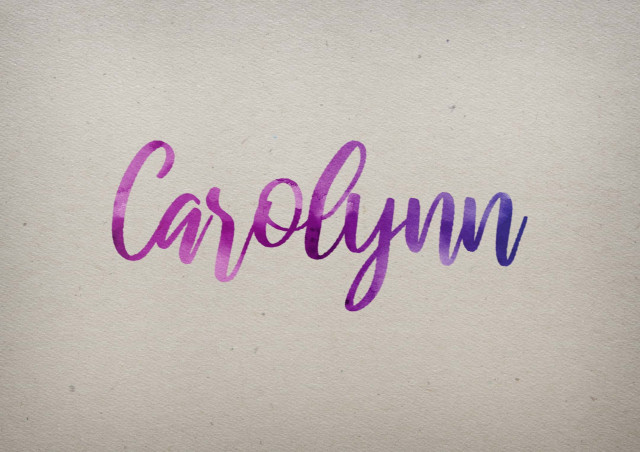 Free photo of Carolynn Watercolor Name DP