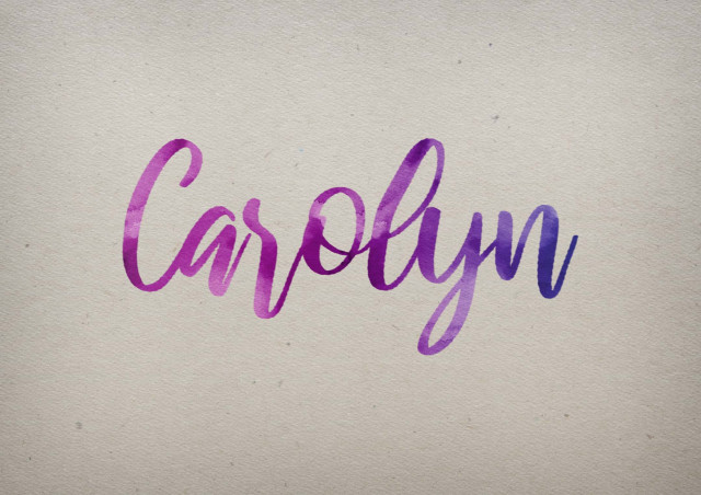 Free photo of Carolyn Watercolor Name DP