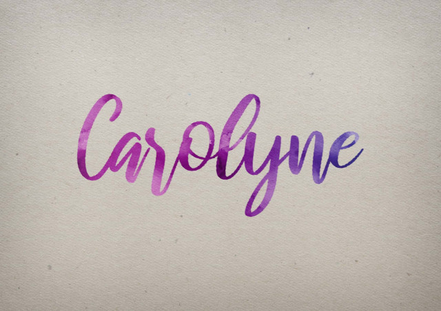 Free photo of Carolyne Watercolor Name DP