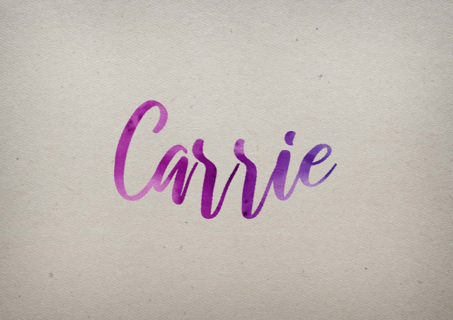 Free photo of Carrie Watercolor Name DP