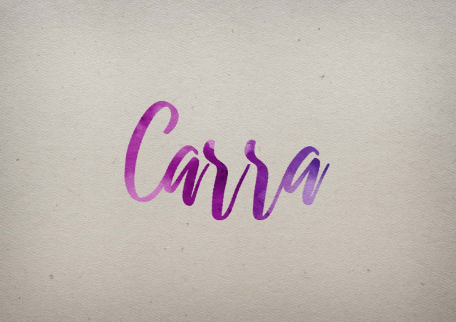 Free photo of Carra Watercolor Name DP