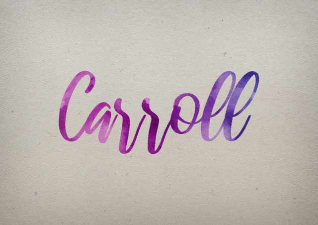 Free photo of Carroll Watercolor Name DP