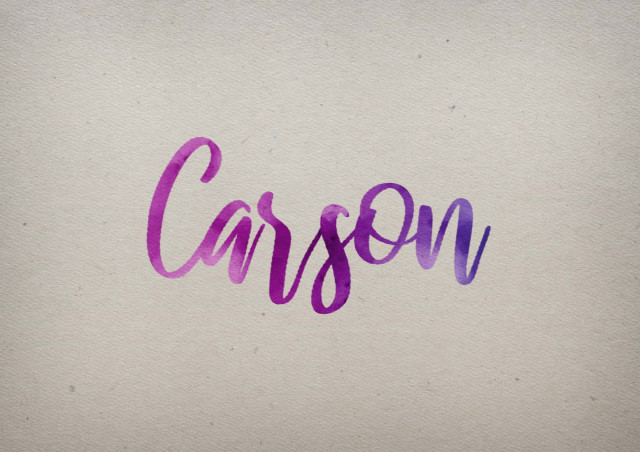 Free photo of Carson Watercolor Name DP