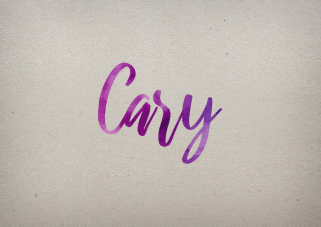 Free photo of Cary Watercolor Name DP