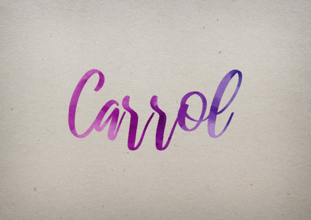 Free photo of Carrol Watercolor Name DP