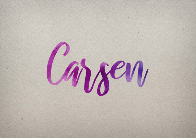 Free photo of Carsen Watercolor Name DP