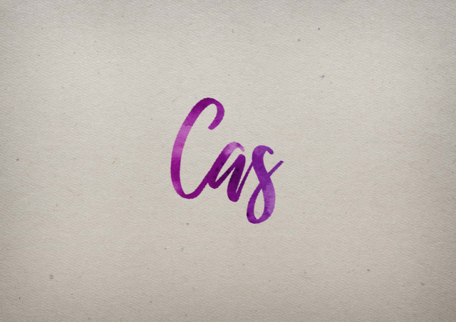 Free photo of Cas Watercolor Name DP