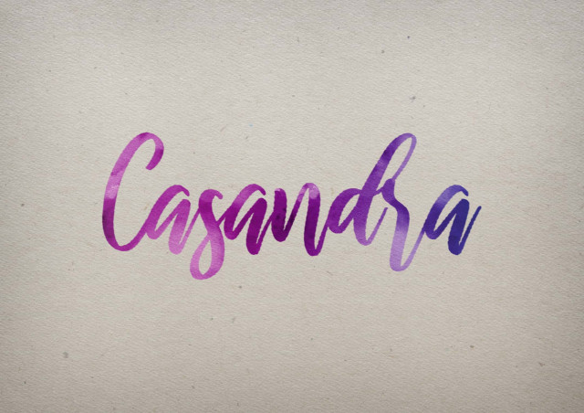 Free photo of Casandra Watercolor Name DP