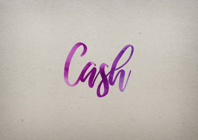 Free photo of Cash Watercolor Name DP
