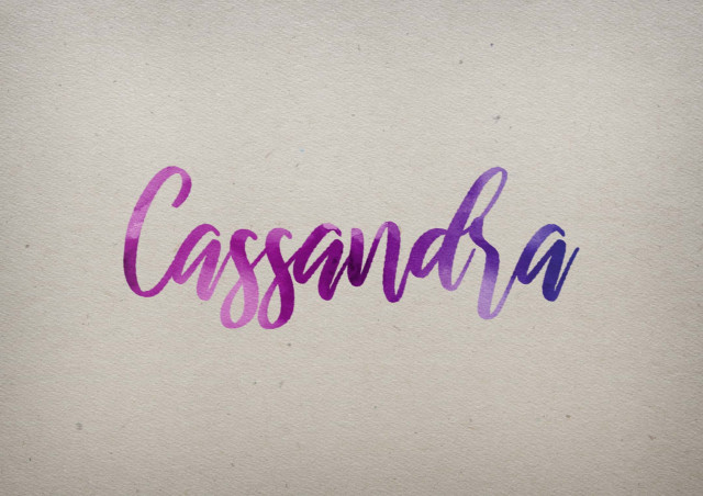 Free photo of Cassandra Watercolor Name DP