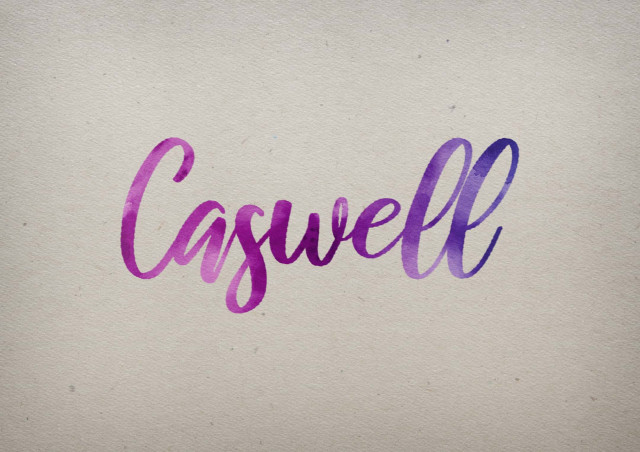 Free photo of Caswell Watercolor Name DP