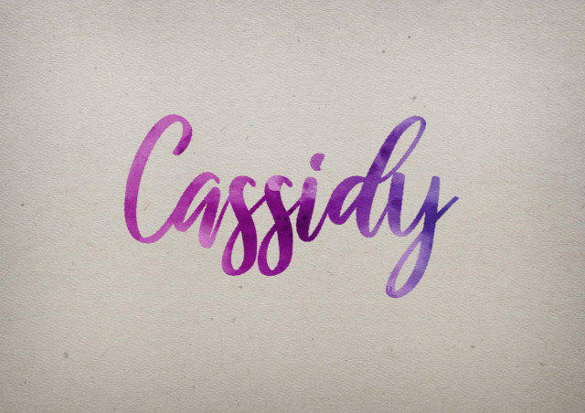 Free photo of Cassidy Watercolor Name DP