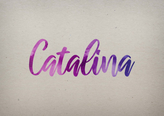 Free photo of Catalina Watercolor Name DP