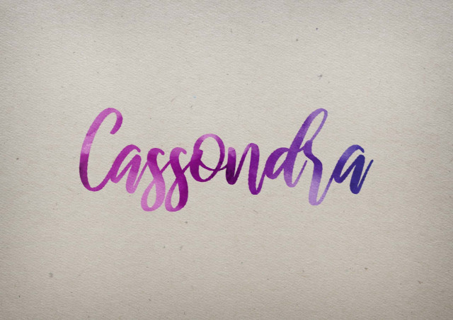 Free photo of Cassondra Watercolor Name DP