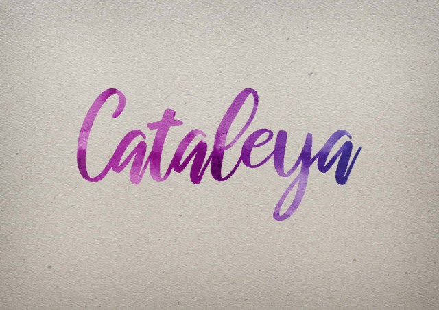 Free photo of Cataleya Watercolor Name DP