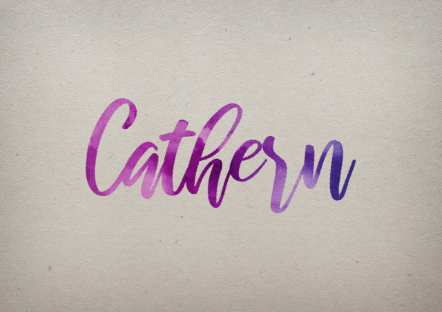 Free photo of Cathern Watercolor Name DP