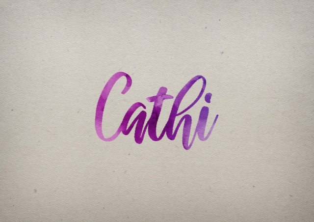 Free photo of Cathi Watercolor Name DP