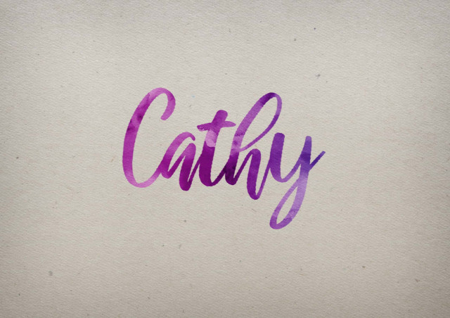 Free photo of Cathy Watercolor Name DP