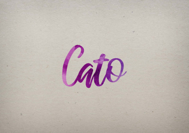 Free photo of Cato Watercolor Name DP