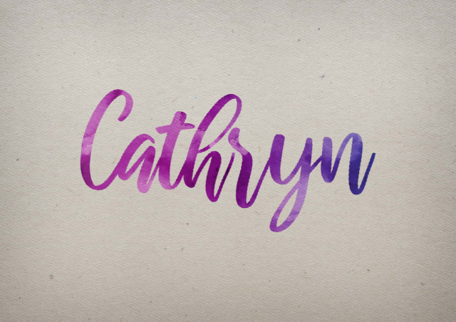 Free photo of Cathryn Watercolor Name DP