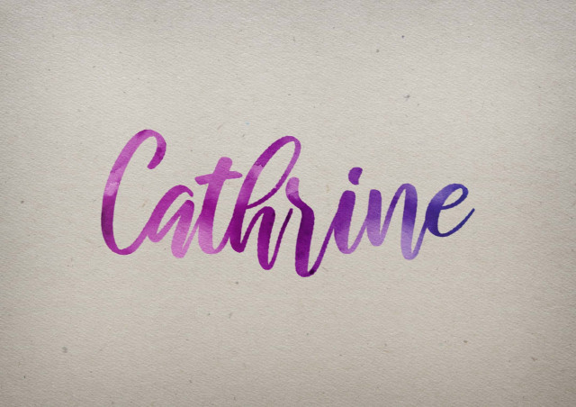 Free photo of Cathrine Watercolor Name DP