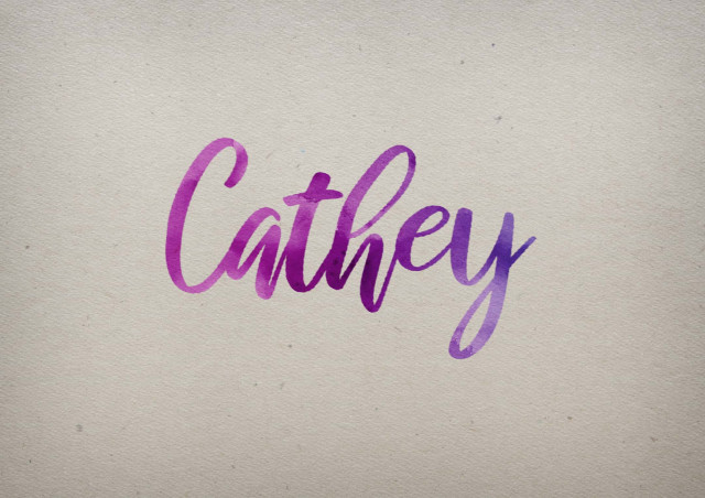 Free photo of Cathey Watercolor Name DP