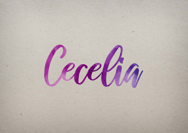 Free photo of Cecelia Watercolor Name DP