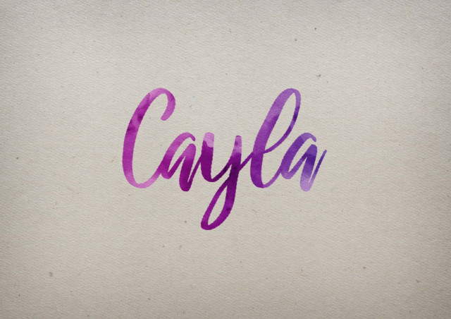 Free photo of Cayla Watercolor Name DP