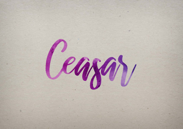 Free photo of Ceasar Watercolor Name DP