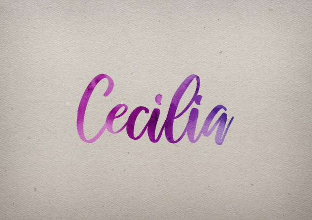 Free photo of Cecilia Watercolor Name DP