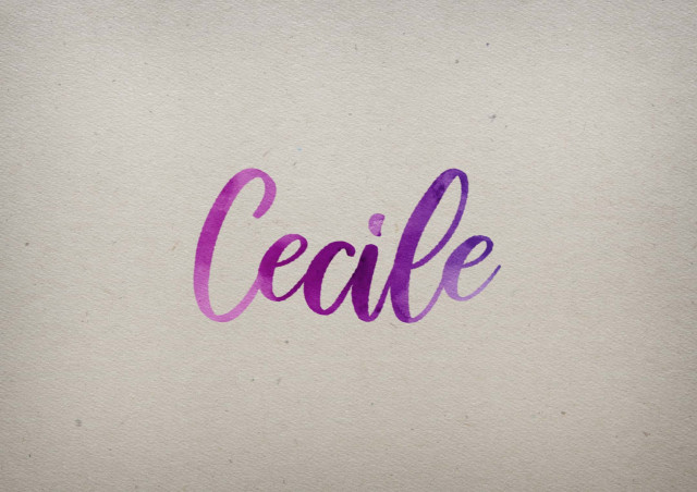 Free photo of Cecile Watercolor Name DP