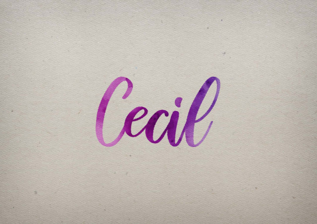 Free photo of Cecil Watercolor Name DP