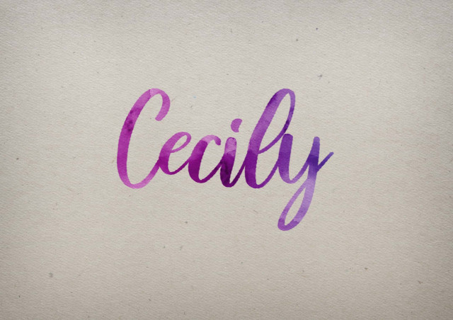 Free photo of Cecily Watercolor Name DP