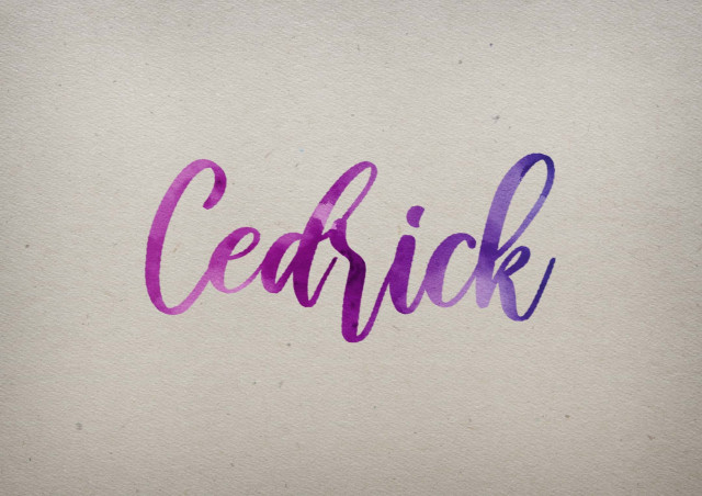 Free photo of Cedrick Watercolor Name DP