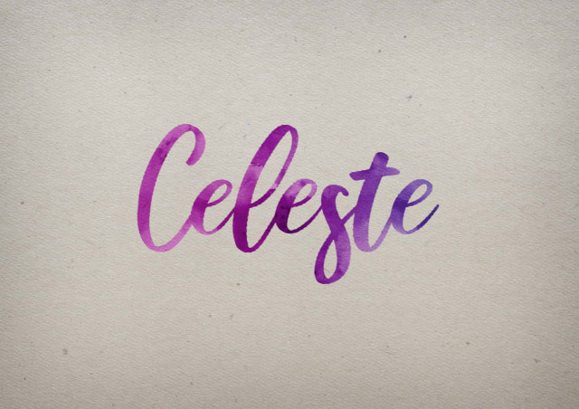 Free photo of Celeste Watercolor Name DP