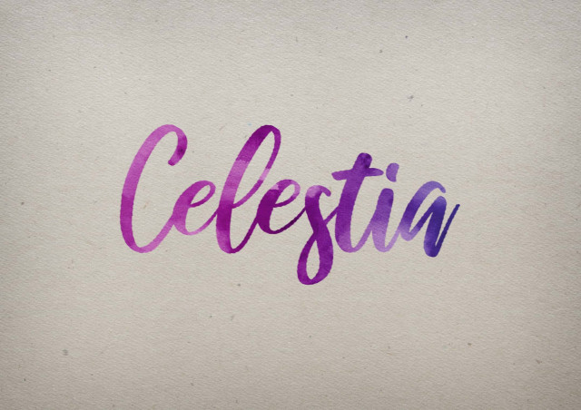 Free photo of Celestia Watercolor Name DP